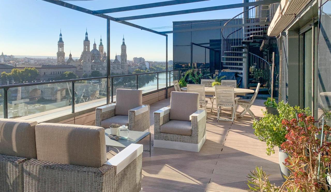 Atico Mejores Vistas Al Pilar Jacuzzi Y Garaje Zaragoza Ngoại thất bức ảnh