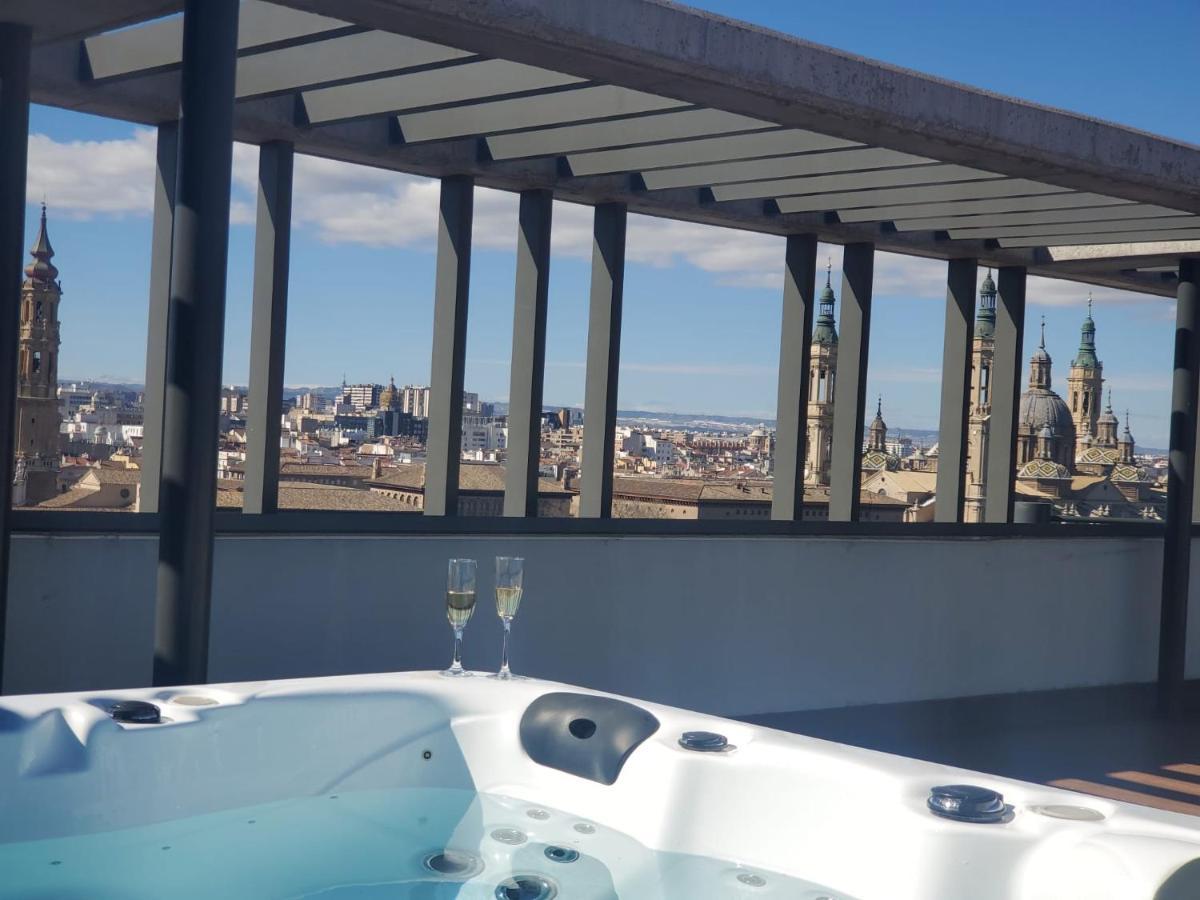 Atico Mejores Vistas Al Pilar Jacuzzi Y Garaje Zaragoza Ngoại thất bức ảnh
